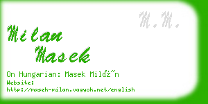 milan masek business card